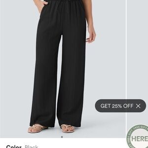 HALARA Black Wide-Leg Pants